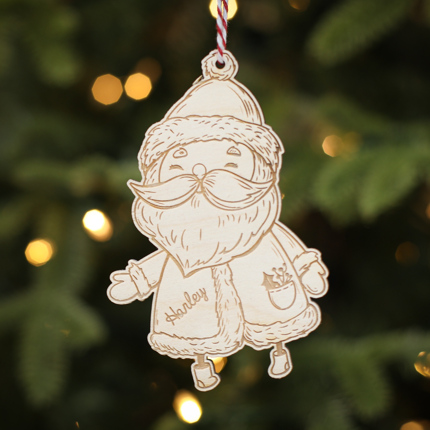 Personalised Christmas Tree Decoration Santa