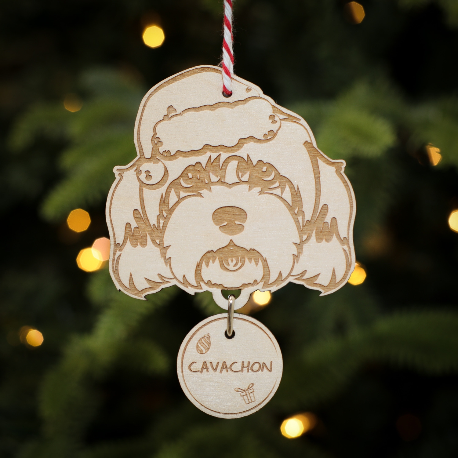 Personalised Christmas Tree Decoration Cavachon
