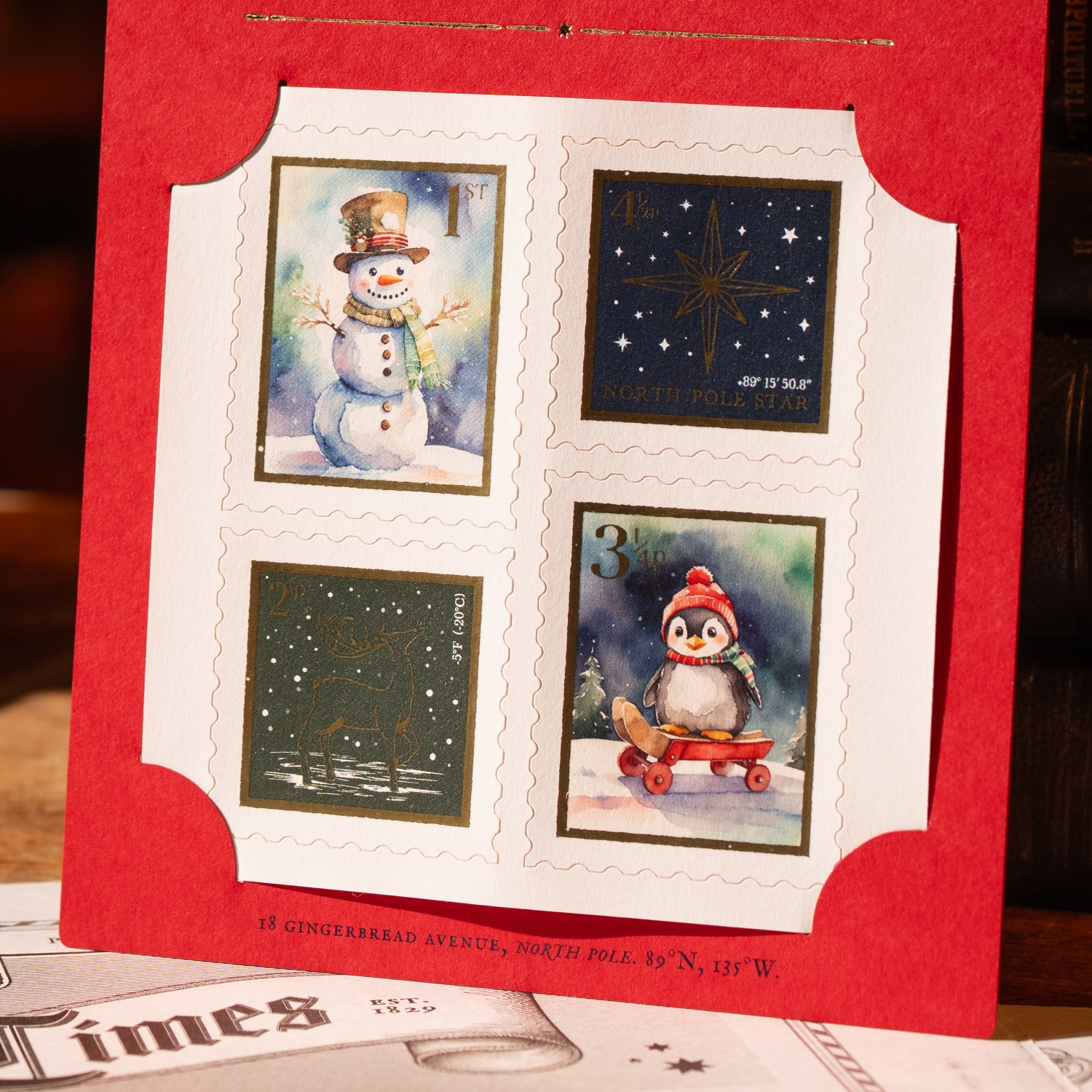 Novelty Christmas Stamps Set
