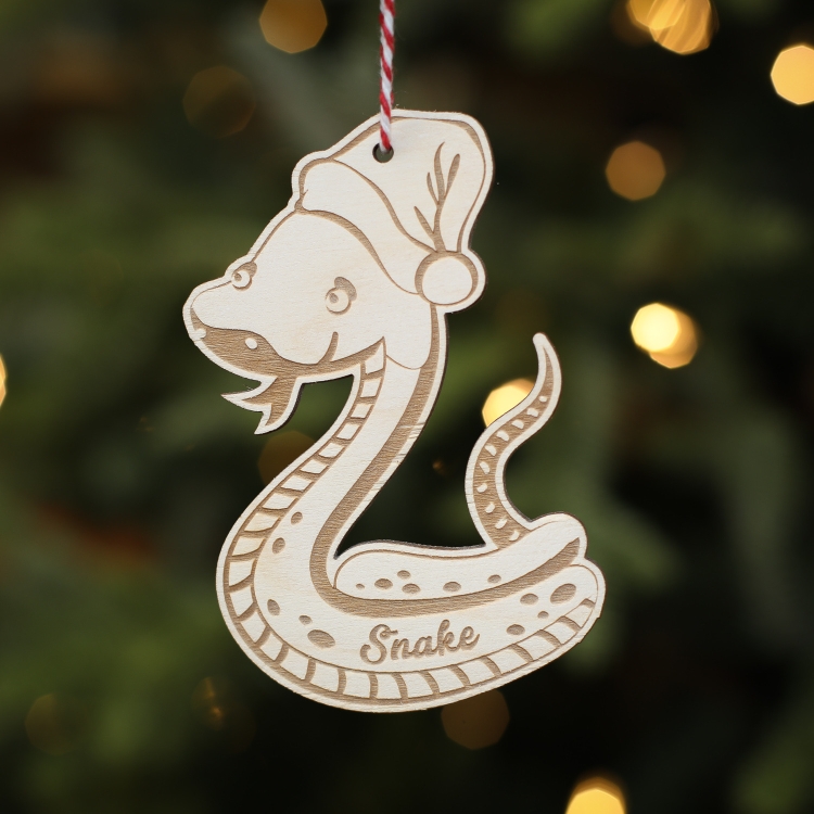 Personalised Christmas Tree Decoration Snake