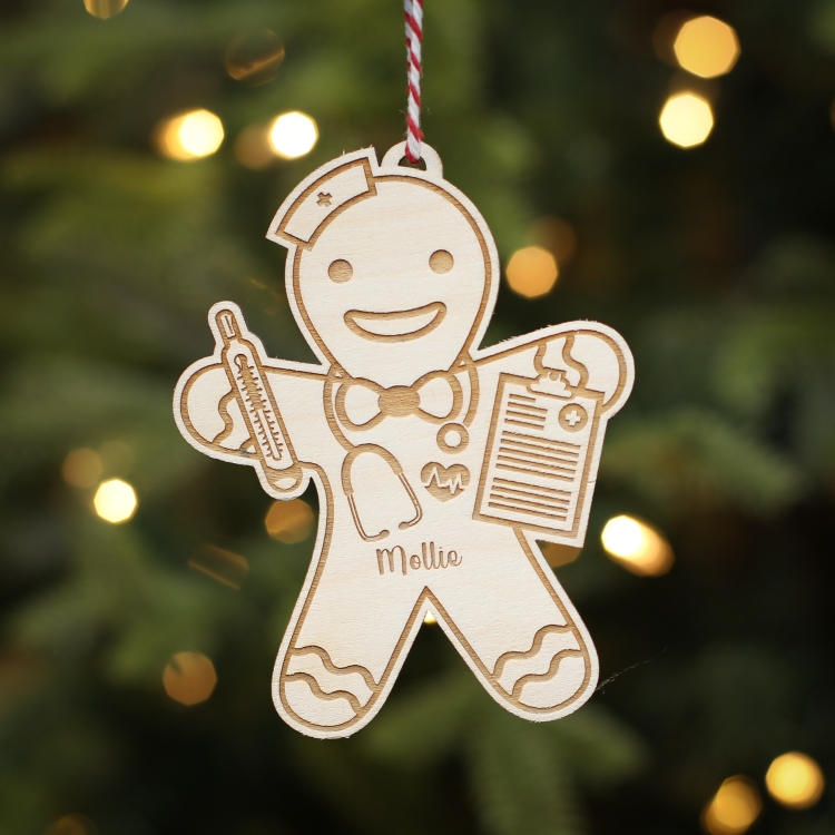 Personalised Christmas Tree Decoration Nurse