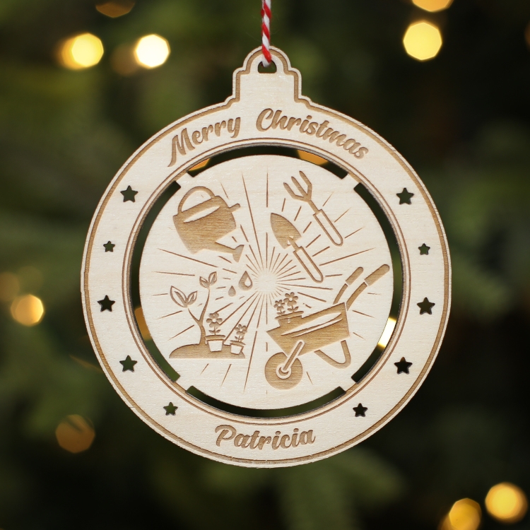 Personalised Christmas Tree Decoration Gardening