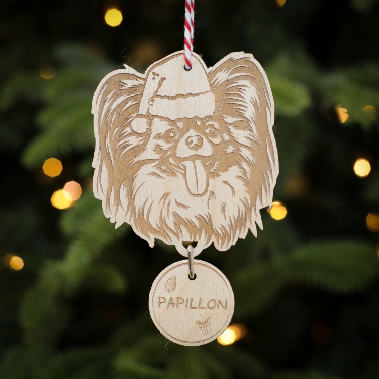 Personalised Christmas Tree Decoration Papillon