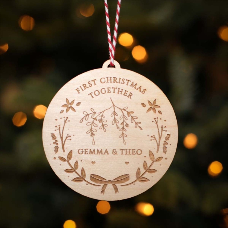 Personalised Christmas Tree Decoration First Together